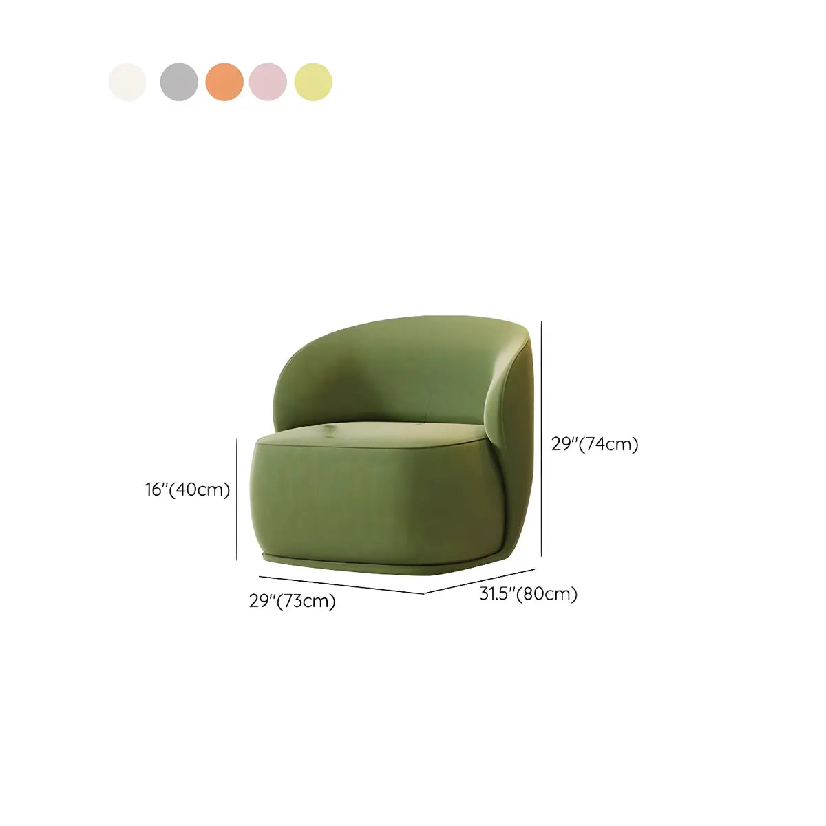 Fade Resistant Flannel Sloped Arms Pine Frame Arm Chair 