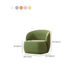Fade Resistant Flannel Sloped Arms Pine Frame Arm Chair #size