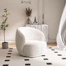 Fade Resistant Flannel Sloped Arms Pine Frame Arm Chair Image - 5
