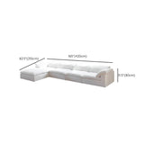 Fade Resistant White L-Shaped Linen Recliner Included Sofa Image - 11