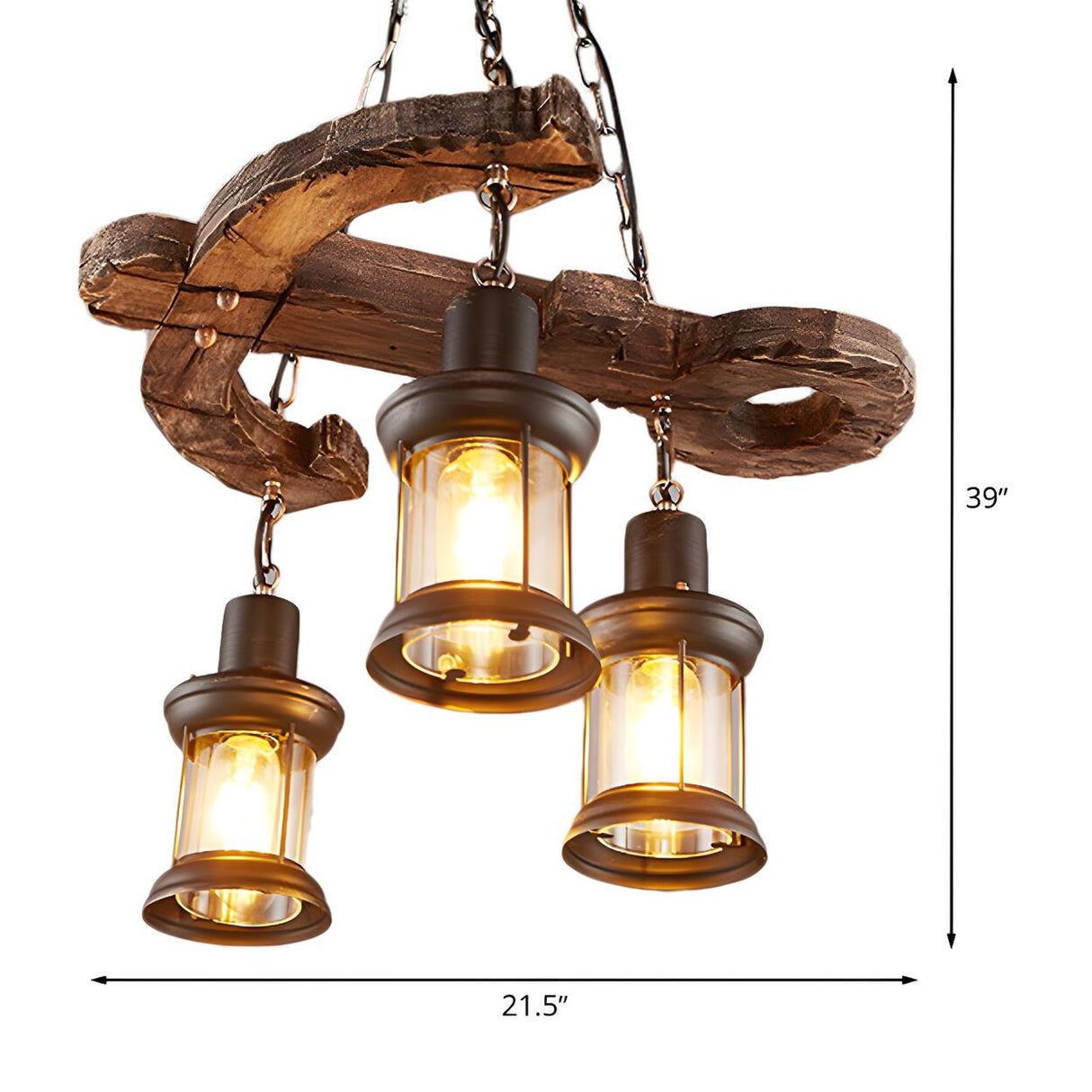 Farmhouse Rustic Restaurant Anchor Lantern Chandelier 