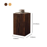 Farmhouse Rustic Wood Block Square Side Table Image - 13