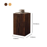Farmhouse Rustic Wood Block Square Side Table Image - 19