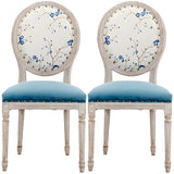 Farmhouse Upholstered King Louis Back Dining Side Chair Image - 10