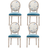 Farmhouse Upholstered King Louis Back Dining Side Chair Image - 11