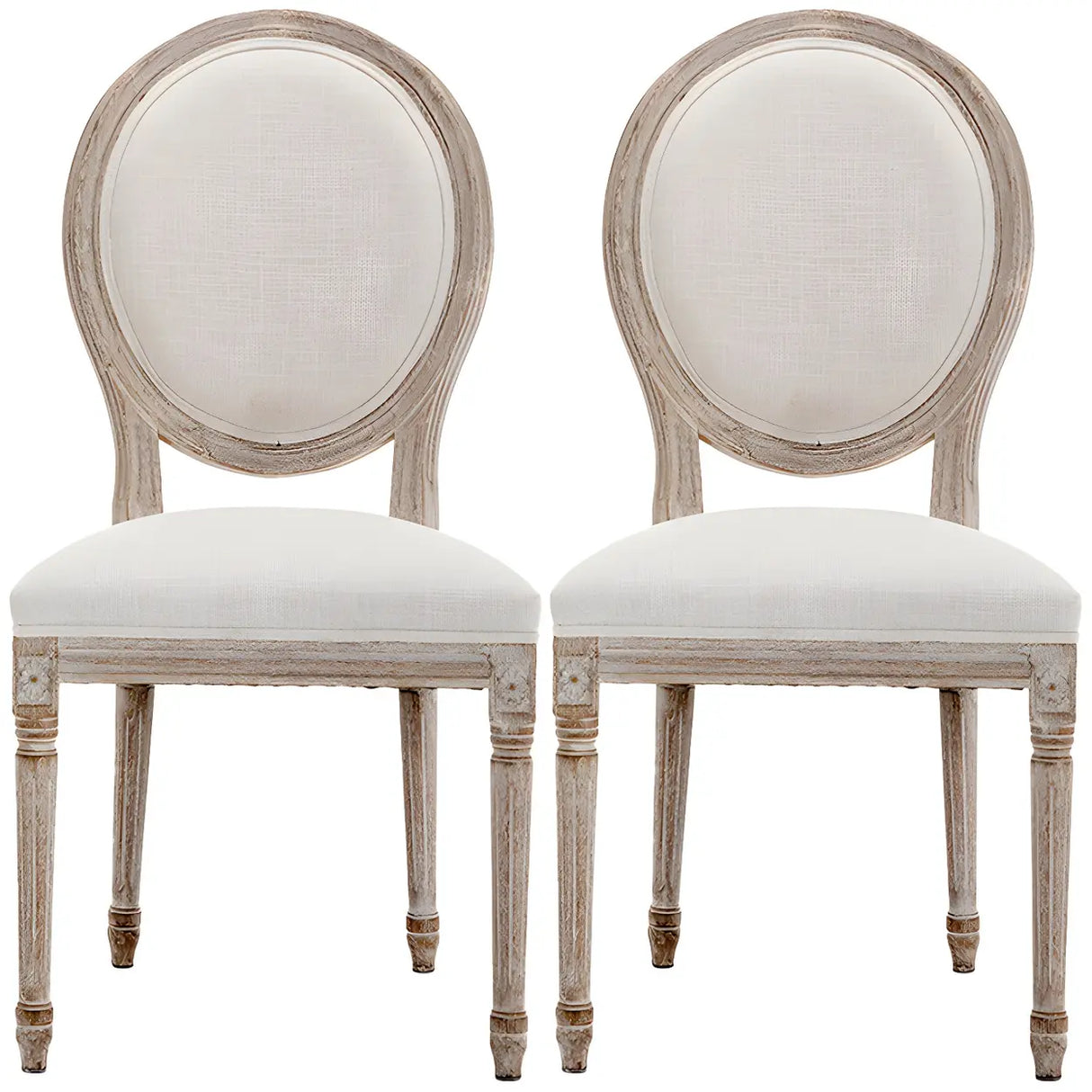 Farmhouse Upholstered King Louis Back Dining Side Chair Image - 14