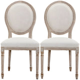 Farmhouse Upholstered King Louis Back Dining Side Chair Image - 14