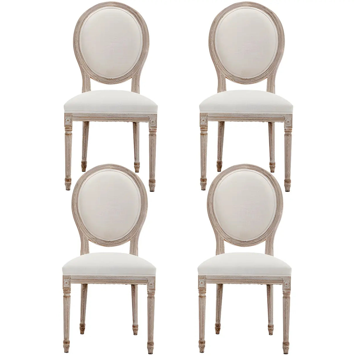 Farmhouse Upholstered King Louis Back Dining Side Chair Image - 15