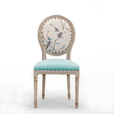 Farmhouse Upholstered King Louis Back Dining Side Chair Image - 16