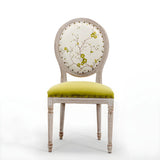 Farmhouse Upholstered King Louis Back Dining Side Chair Image - 2