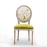 Farmhouse Upholstered King Louis Back Dining Side Chair Image - 2