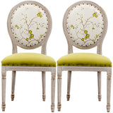 Farmhouse Upholstered King Louis Back Dining Side Chair Image - 4
