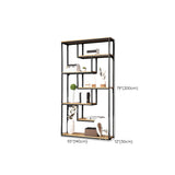 Fashion Black Iron Rack Vertical Display Bookshelf Image - 11