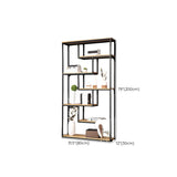 Fashion Black Iron Rack Vertical Display Bookshelf Image - 12