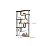 Fashion Black Iron Rack Vertical Display Bookshelf Image - 15