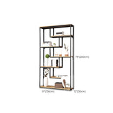Fashion Black Iron Rack Vertical Display Bookshelf Image - 24