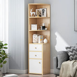Fashion Closed Back Corner Wooden Display Bookcases Image - 1