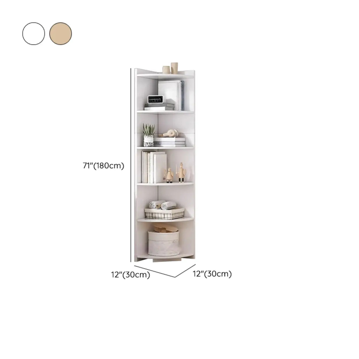 Fashion Closed Back Corner Wooden Display Bookcases Image - 30