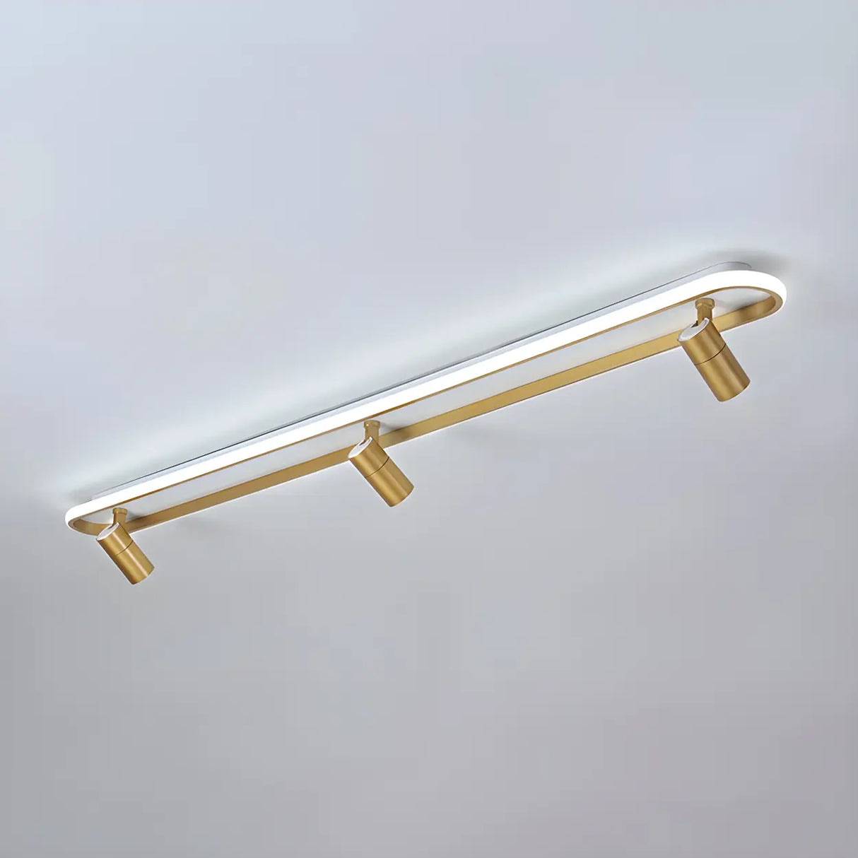 Fashion Gold LED Metal Flush Mount Fixed Track Light Image - 10