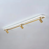 Fashion Gold LED Metal Flush Mount Fixed Track Light Image - 10