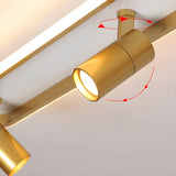 Fashion Gold LED Metal Flush Mount Fixed Track Light Image - 12