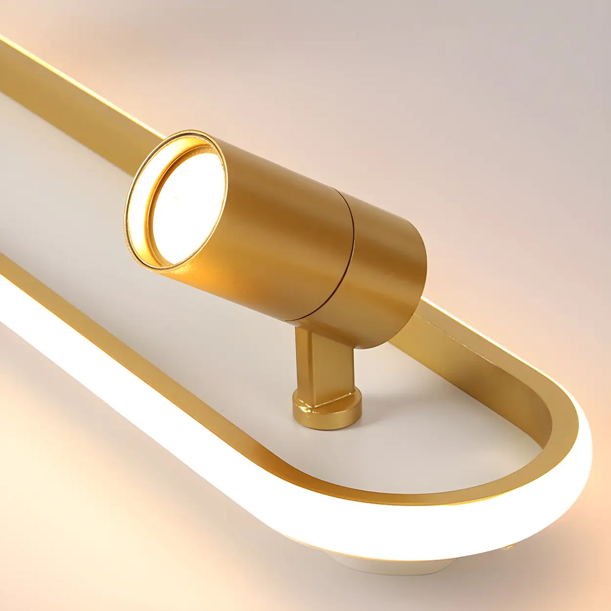 Fashion Gold LED Metal Flush Mount Fixed Track Light Image - 13