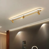 Fashion Gold LED Metal Flush Mount Fixed Track Light Image - 16