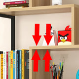 Fashion Metal Frame Open Wood Shelf Display Bookshelf Image - 12