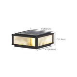 Fashion Rectangular Hollow Metal Outdoor Lamp Black Image - 19