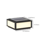 Fashion Rectangular Hollow Metal Outdoor Lamp Black Image - 26