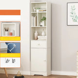 Fashion Rectangular Wood Narrow Storage Bookcase Medium Image - 11