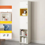 Fashion Rectangular Wood Narrow Storage Bookcase Medium Image - 12