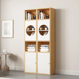 Fashion Rectangular Wood Narrow Storage Bookcase Medium Image - 2