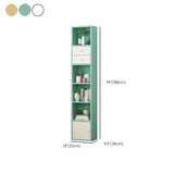 Fashion Rectangular Wood Narrow Storage Bookcase Medium Image - 42