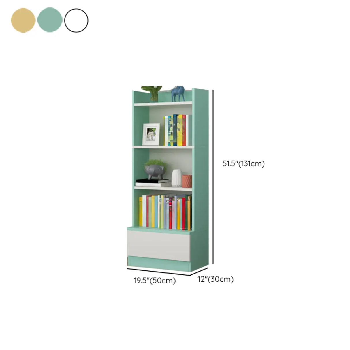 Fashion Rectangular Wood Narrow Storage Bookcase Medium Image - 45