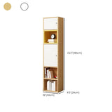 Fashion Rectangular Wood Narrow Storage Bookcase Medium Image - 50