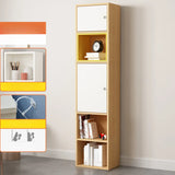 Fashion Rectangular Wood Narrow Storage Bookcase Medium Image - 9