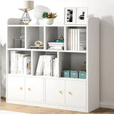 Fashion Solid Wood White Organizer Cabinets Bookcase Image - 1