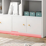 Fashion Solid Wood White Organizer Cabinets Bookcase Image - 10