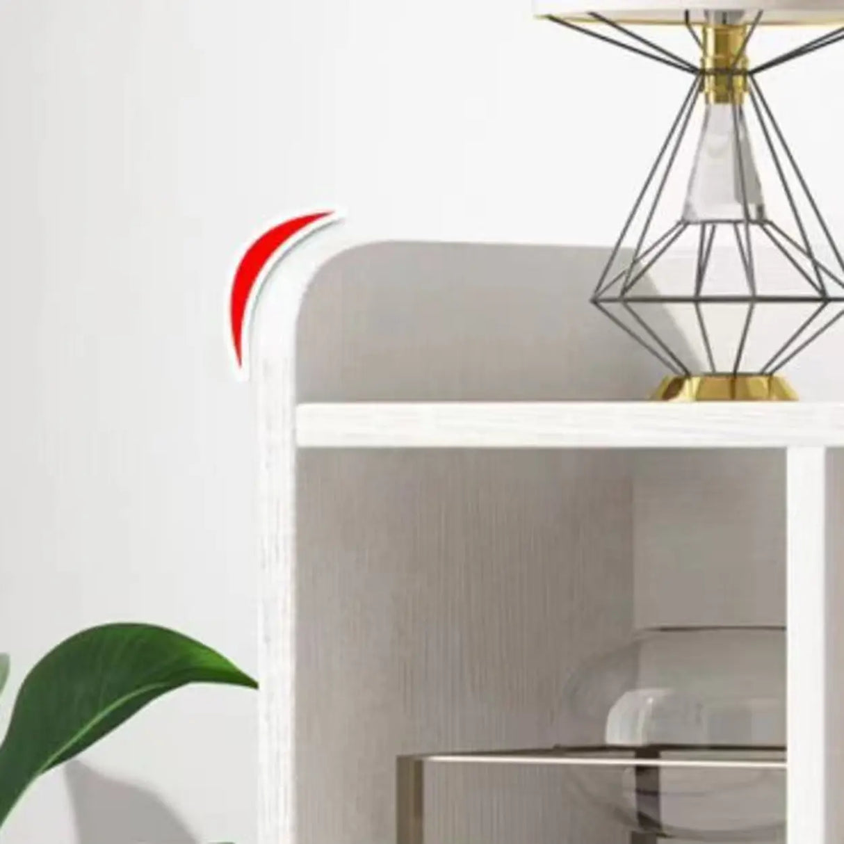 Fashion Solid Wood White Organizer Cabinets Bookcase Image - 11