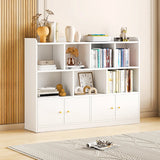 Fashion Solid Wood White Organizer Cabinets Bookcase Image - 15