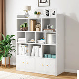 Fashion Solid Wood White Organizer Cabinets Bookcase Image - 18