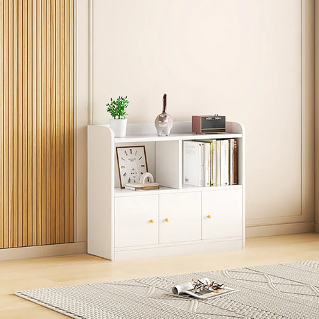 Fashion Solid Wood White Organizer Cabinets Bookcase Image - 2