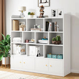 Fashion Solid Wood White Organizer Cabinets Bookcase Image - 20