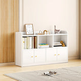 Fashion Solid Wood White Organizer Cabinets Bookcase Image - 5