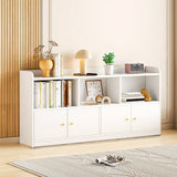 Fashion Solid Wood White Organizer Cabinets Bookcase Image - 9