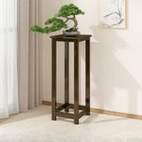 Fashion Square Bamboo Waterproof Brown Plant Stand Image - 5