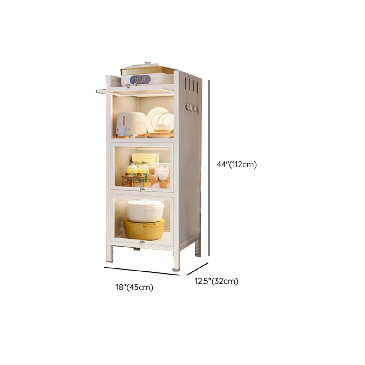 Fashion Steel Closed Rectangular Clear Door Bookcase Image - 36