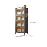 Fashion Steel Closed Rectangular Clear Door Bookcase Image - 38