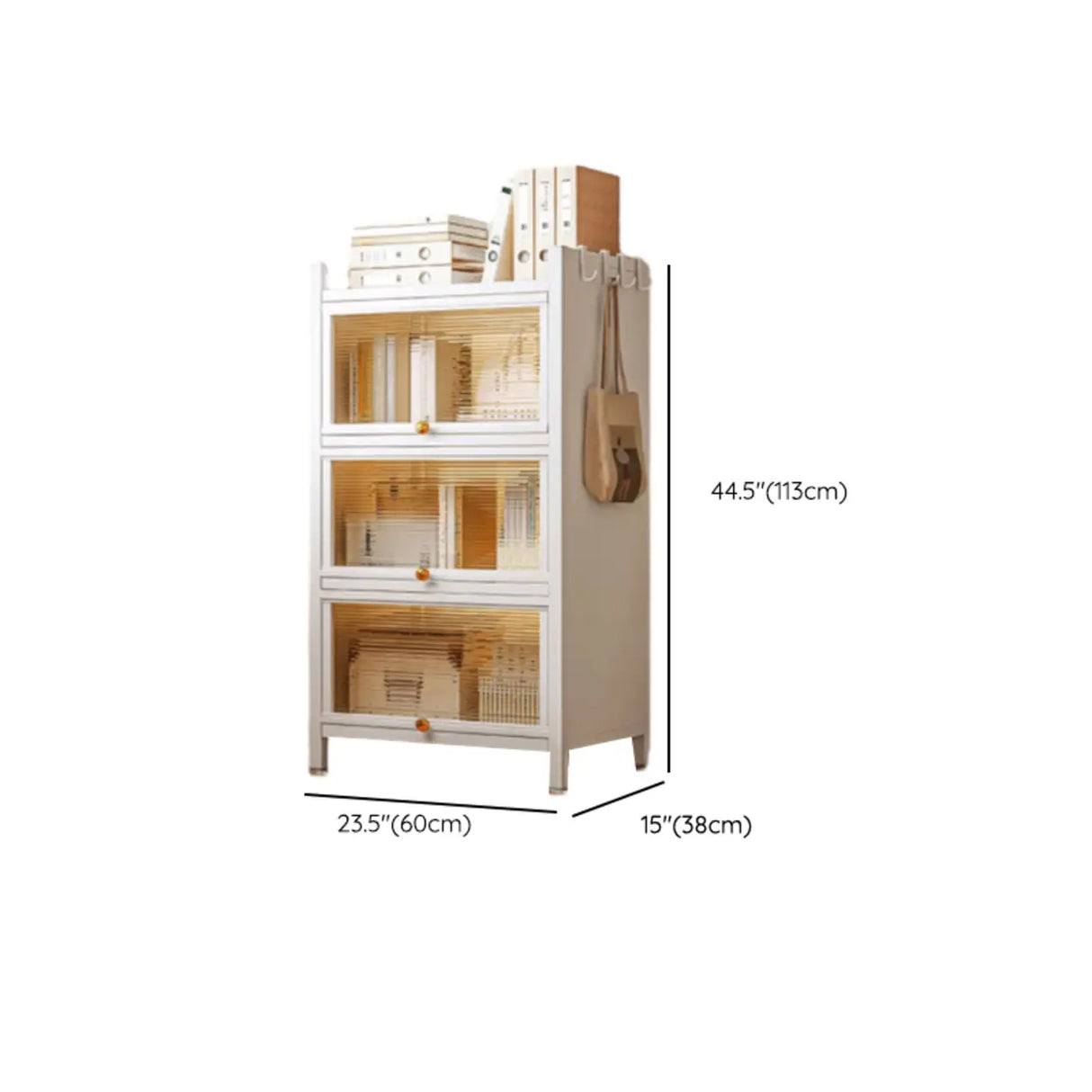 Fashion Steel Closed Rectangular Clear Door Bookcase Image - 27